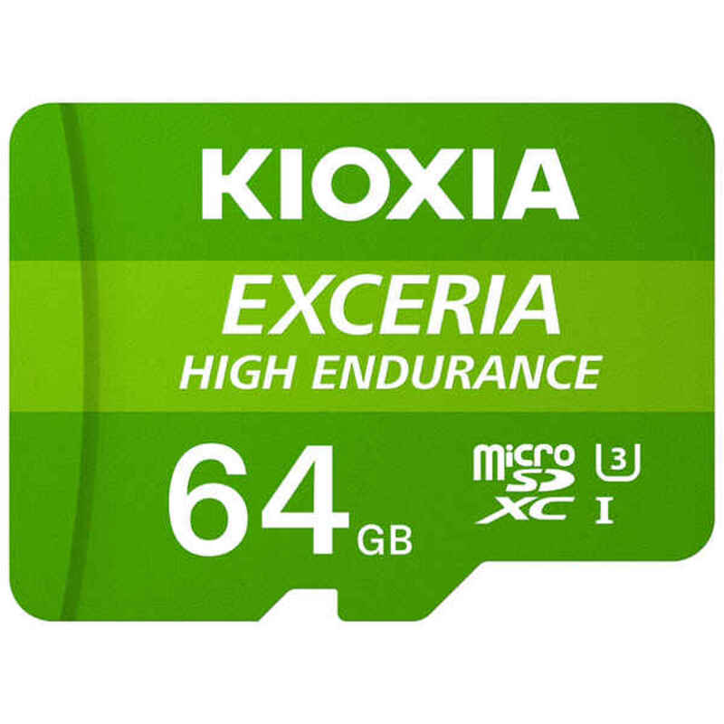 Card de Memorie Micro SD cu Adaptor Kioxia Exceria High Endurance Clasa 10 UHS-I U3 Verde - Capacitate 32 GB