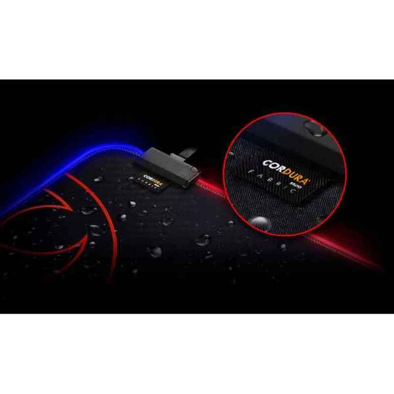 Covoraș Gaming cu Iluminat LED RGB XPG 75260017 Catifea cord Negru
