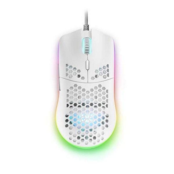 Mouse Gaming cu LED Mars Gaming MMAXW 220 ips 12400 dpi Alb