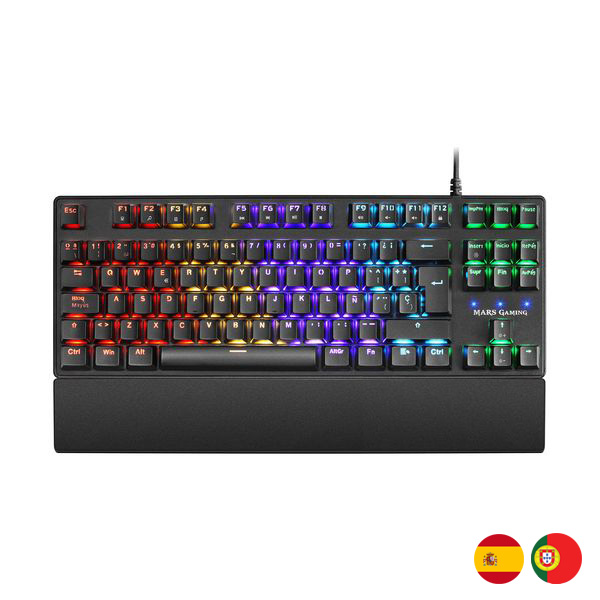 Tastatură Gaming Mars Gaming MKXTKLR Negru - Selectați opțiunea dvs Spaniolă  Model Switch Roșu
