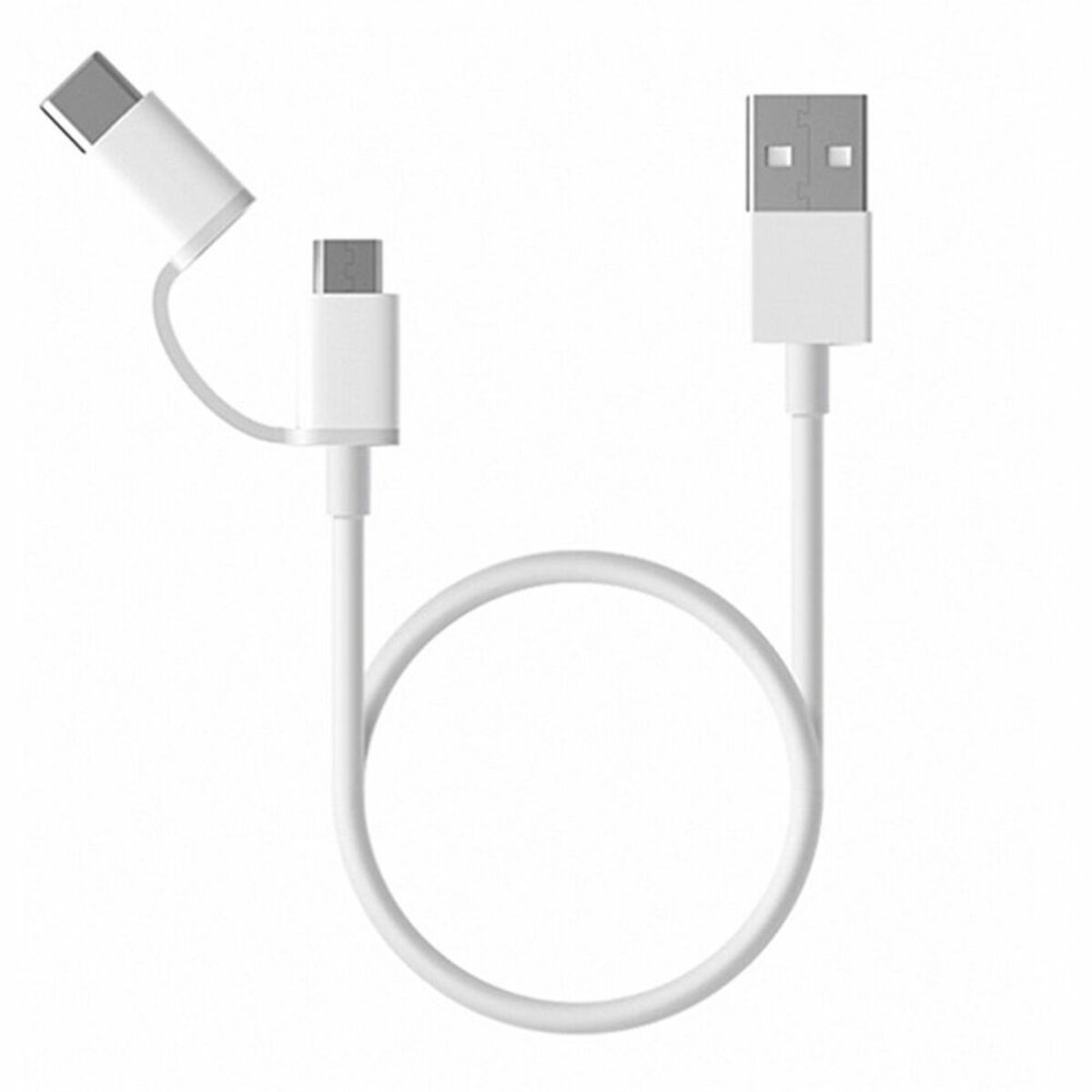 Cablu USB la Micro USB și USB C Xiaomi SJX01ZM Alb