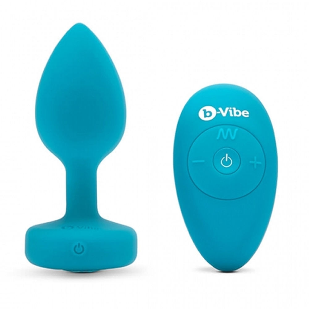 Plug Anal B-Vibe Aquamarine Albastru Mărimea S/M