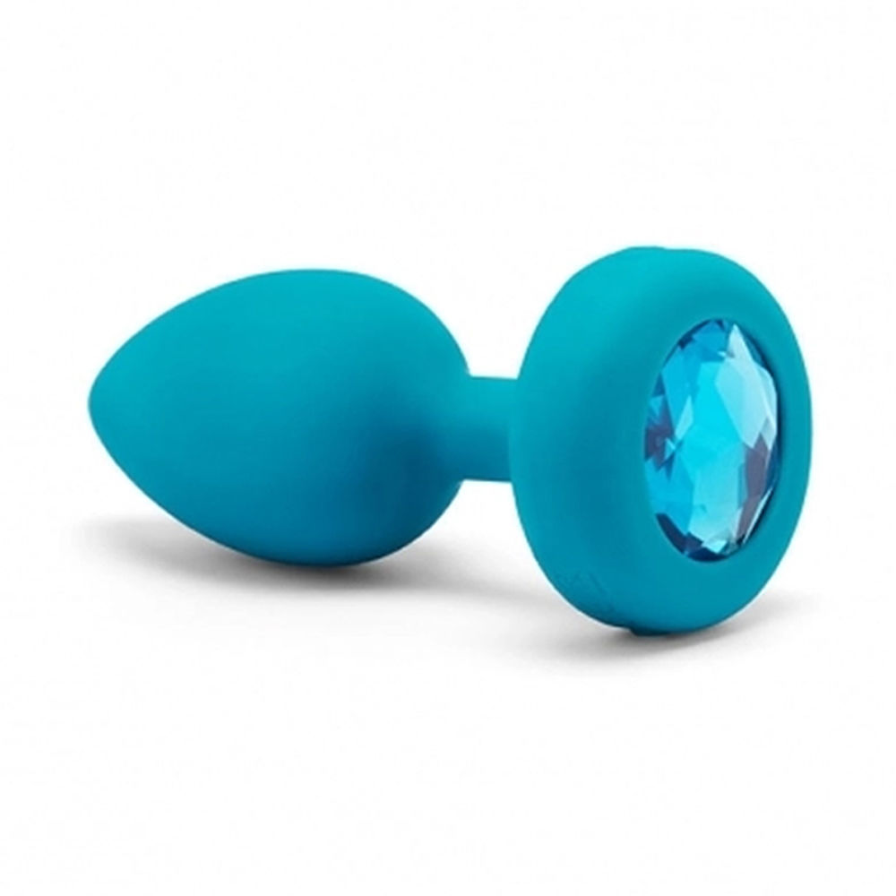 Plug Anal B-Vibe Aquamarine Albastru Mărimea S/M