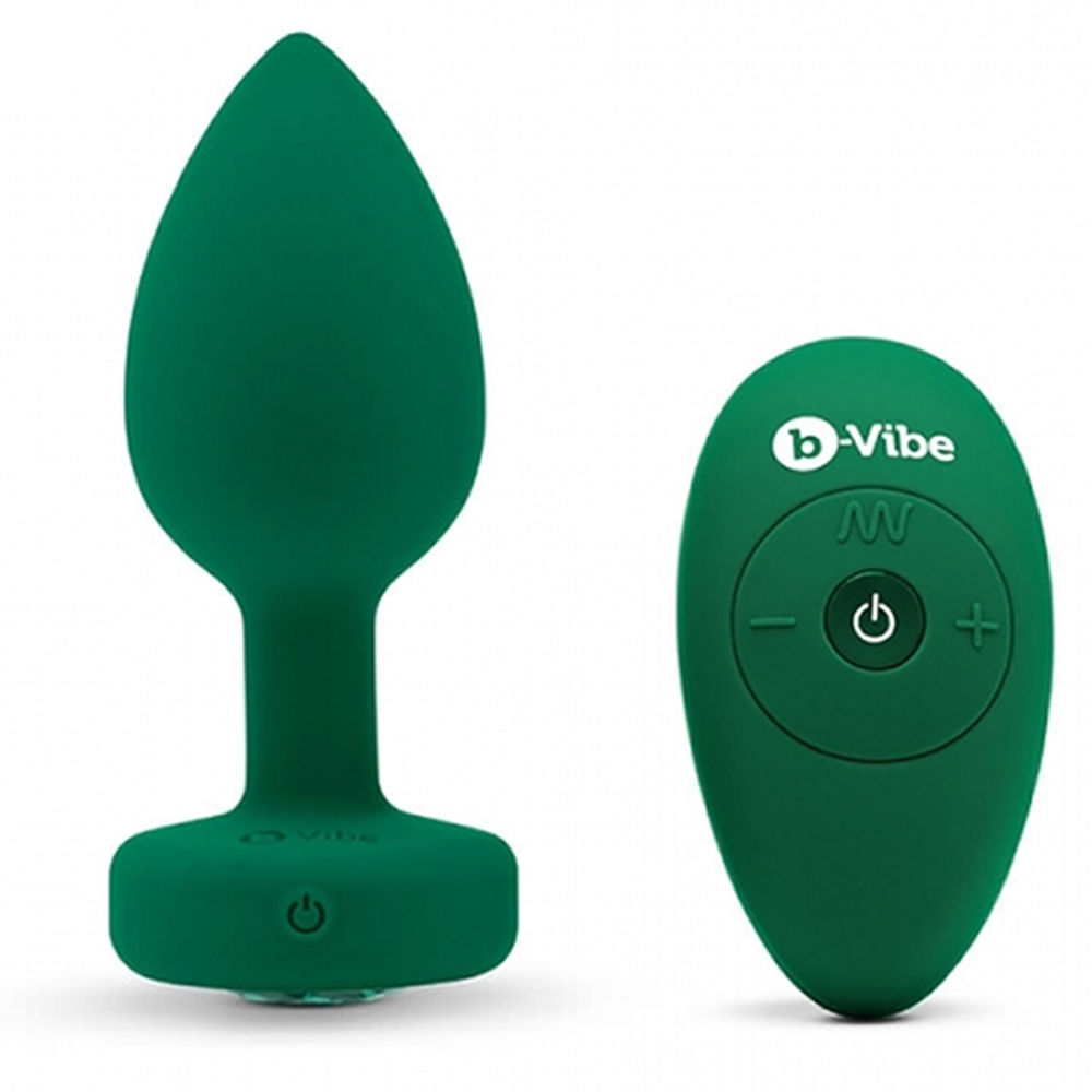 Plug Anal B-Vibe Emerald Verde Mărimea M/L