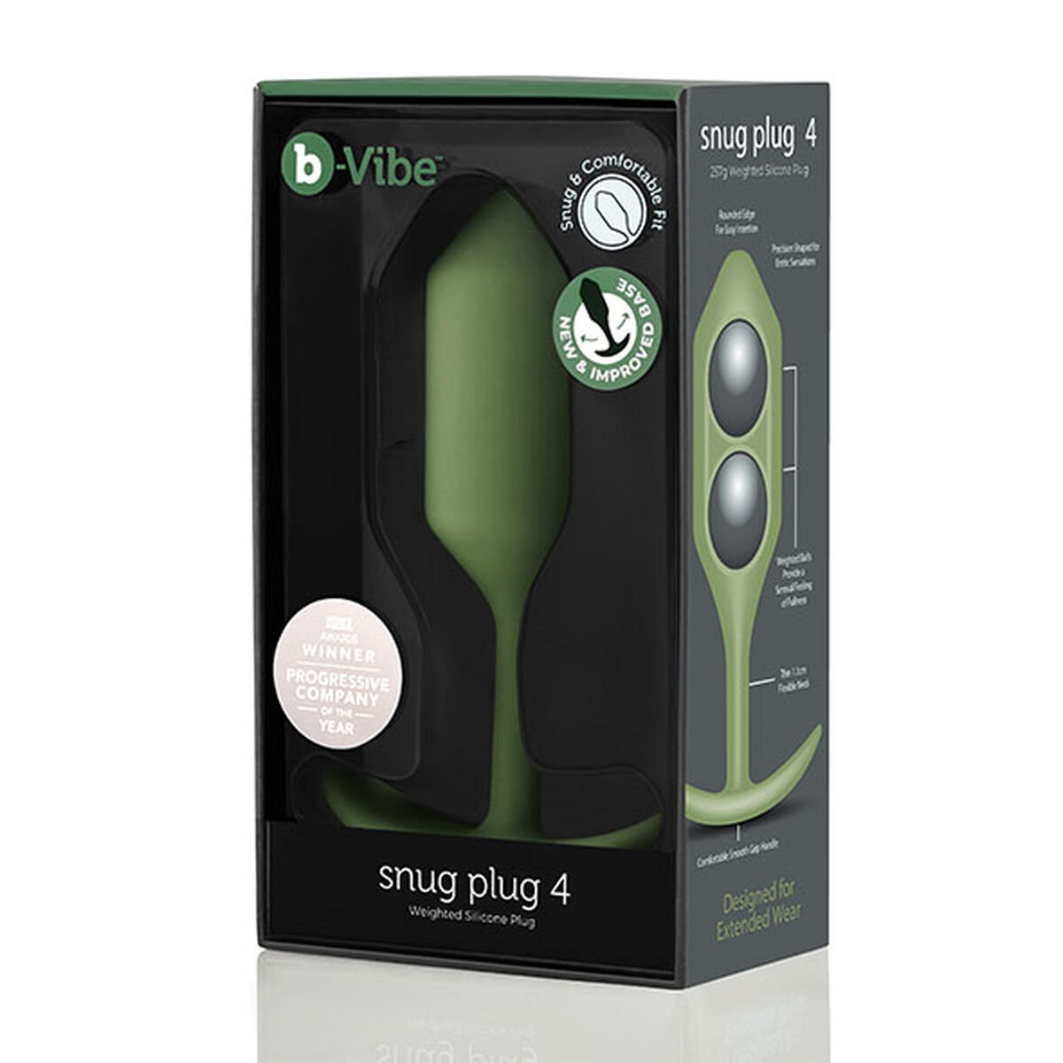 Plug Anal B-Vibe 4 Verde militar