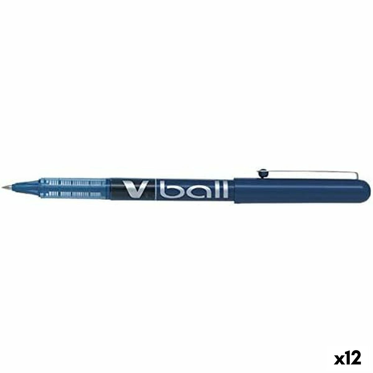 Stilou cu cerneală lichidă Pilot Roller V-Ball Albastru 0,3 mm (12 Unități)