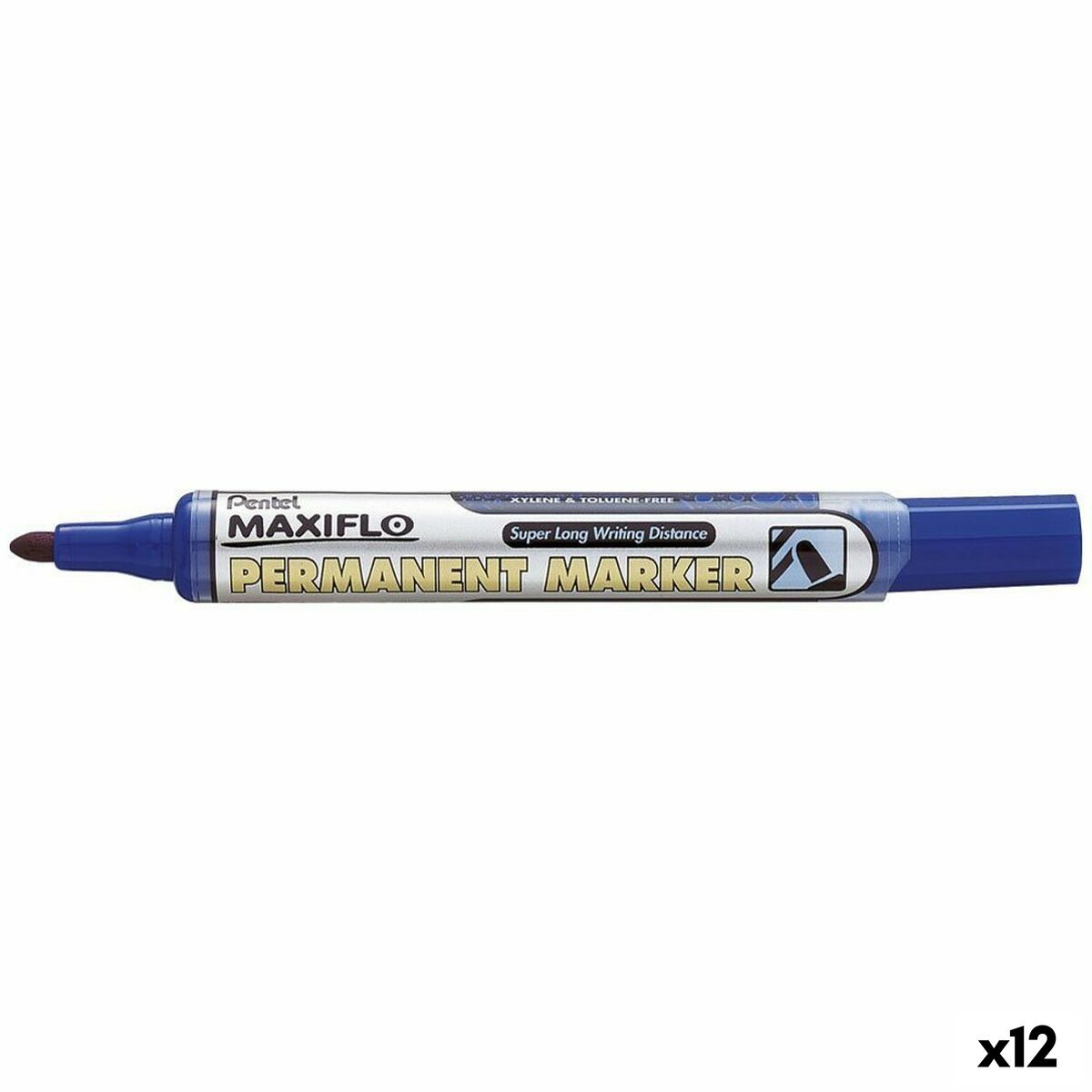 Marker permanent Pentel Maxiflo NLF50 Albastru 12 Unități