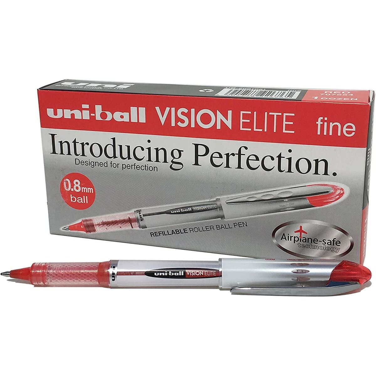 Liquid ink ballpoint pen Uni-Ball Vision Elite UB-200 Roșu 12 Unități