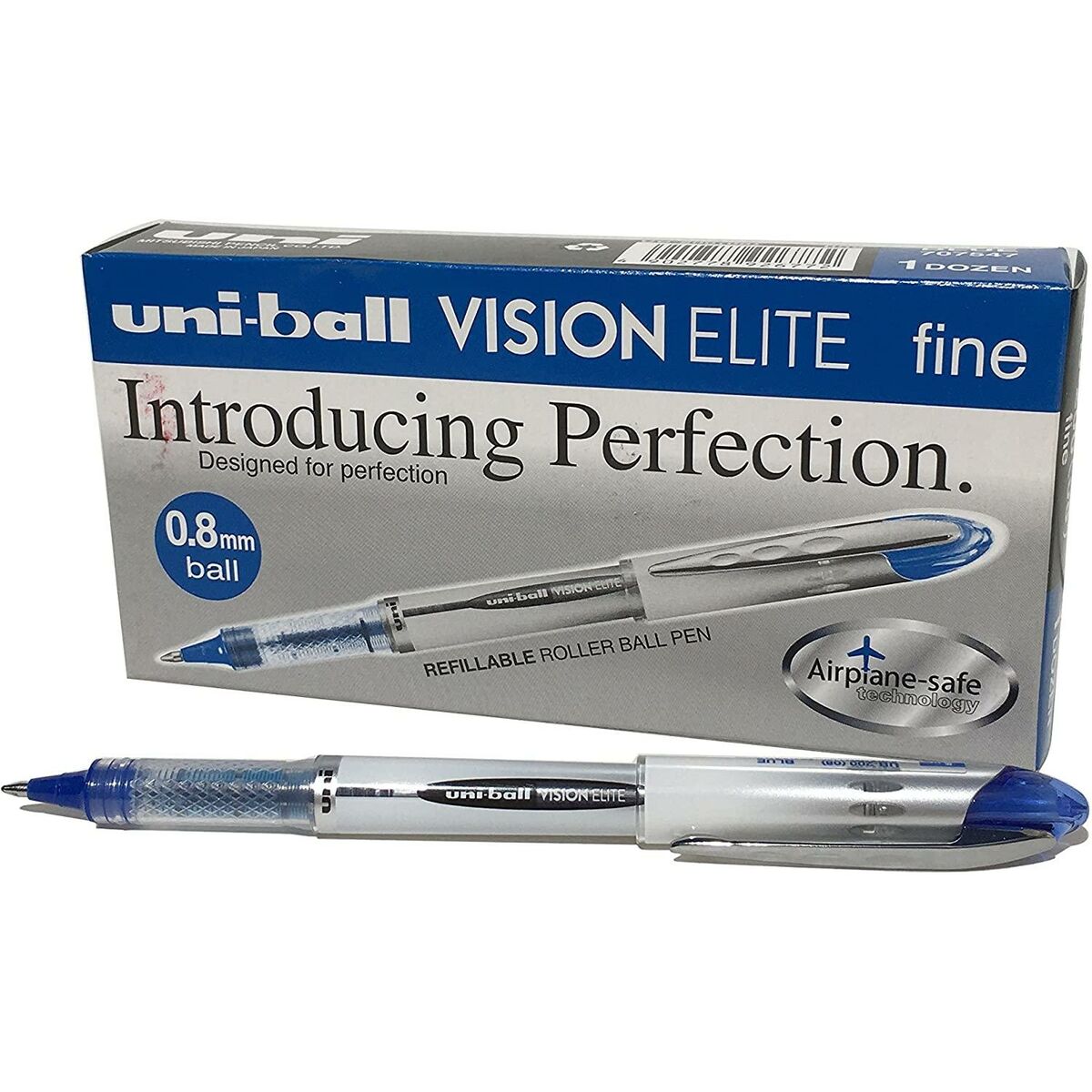 Liquid ink ballpoint pen Uni-Ball Vision Elite UB-200 Albastru 12 Unități