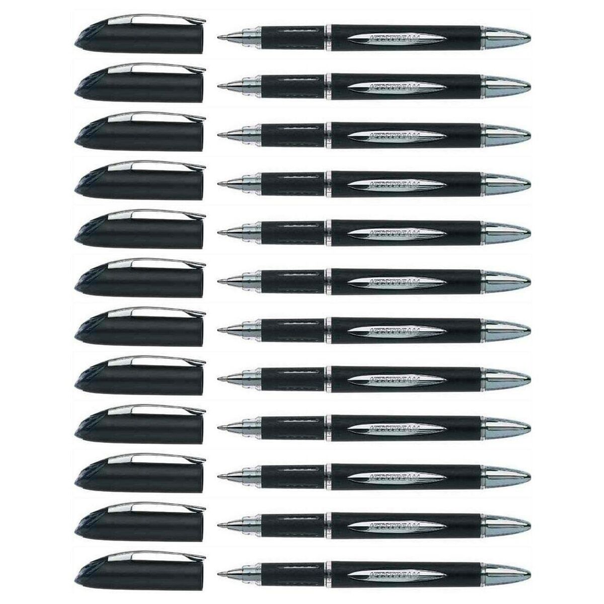 Liquid ink ballpoint pen Uni-Ball Rollerball Jestsream SX-210 Negru 12 Unități
