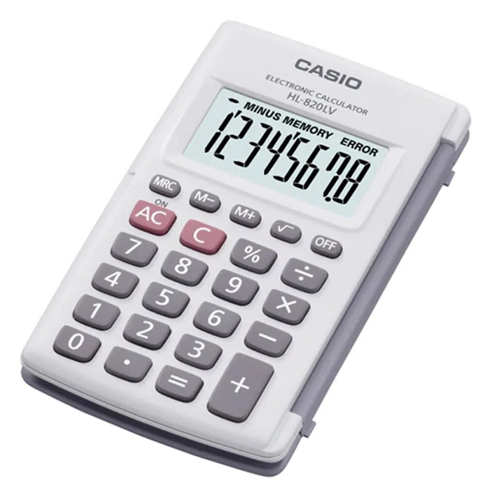 Calculator Casio HL-820LV-WE Gri Rășină (10 x 6 cm)