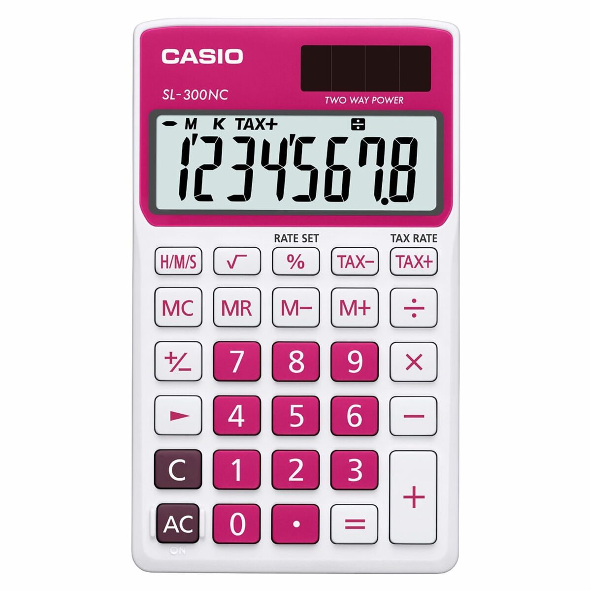 Calculator Casio SL-300-NC-RD Alb Rășină (1,1 x 7,7 x 7,5 cm)