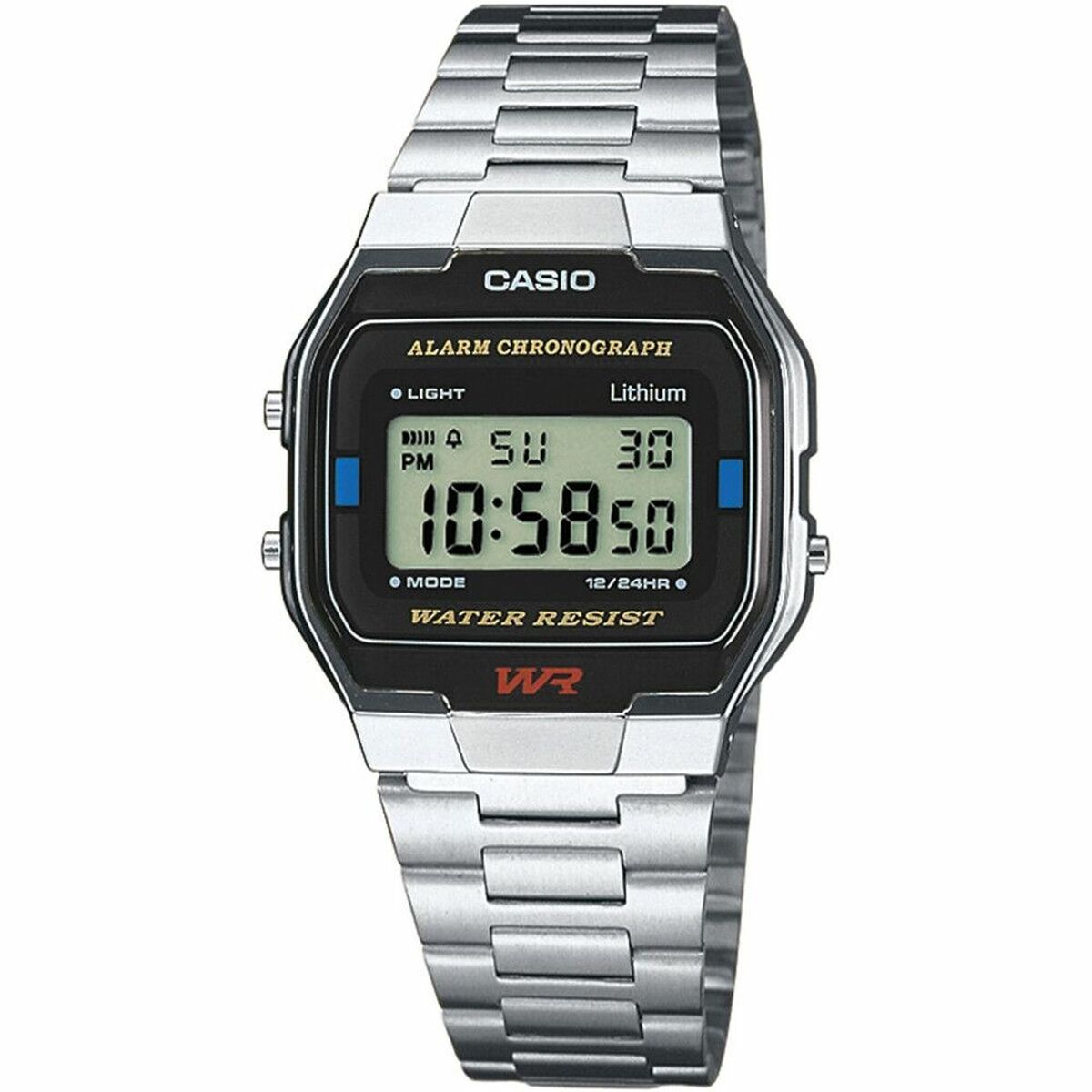 Ceas Unisex Casio A163WA-1QES Oțel inoxidabil Digital