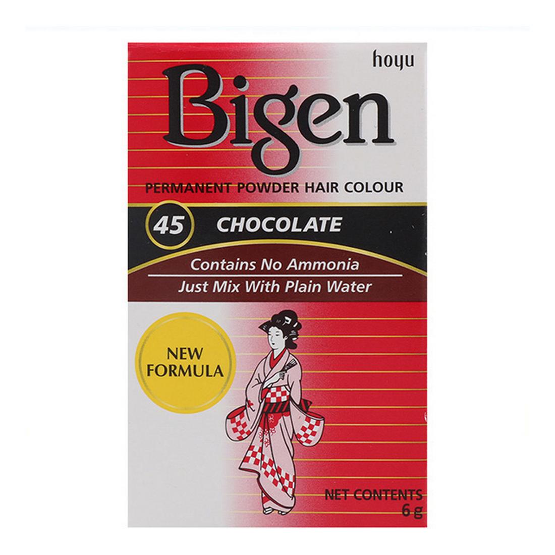 Vopsea Permanentă Bigen Nº 45 Ciocolată (6 gr)