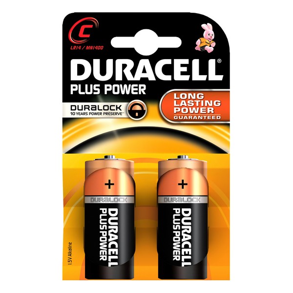 Baterii Alcaline Plus Power DURACELL LR14/MN1400 (2 pcs)