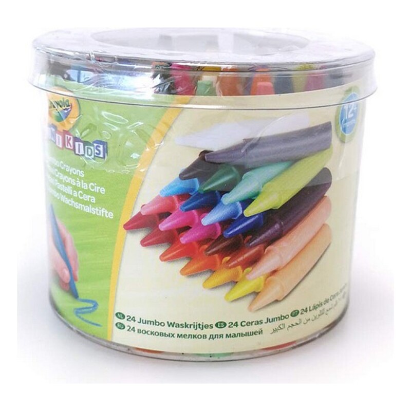 Creioane ceară colorate Crayola Mini Kids Lavabil/ă (24 pcs)