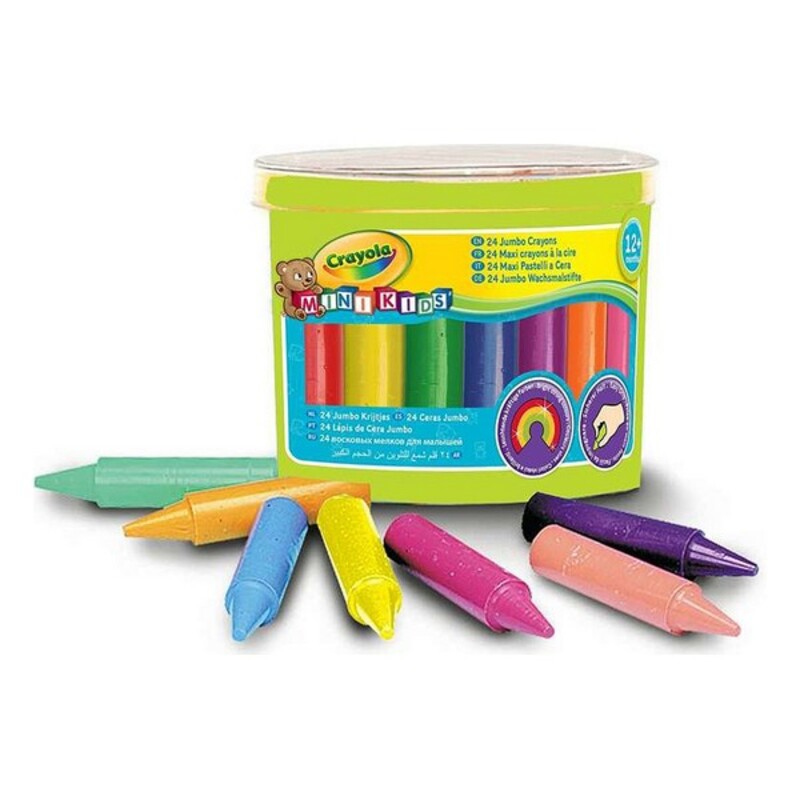 Creioane ceară colorate Crayola Mini Kids Lavabil/ă (24 pcs)