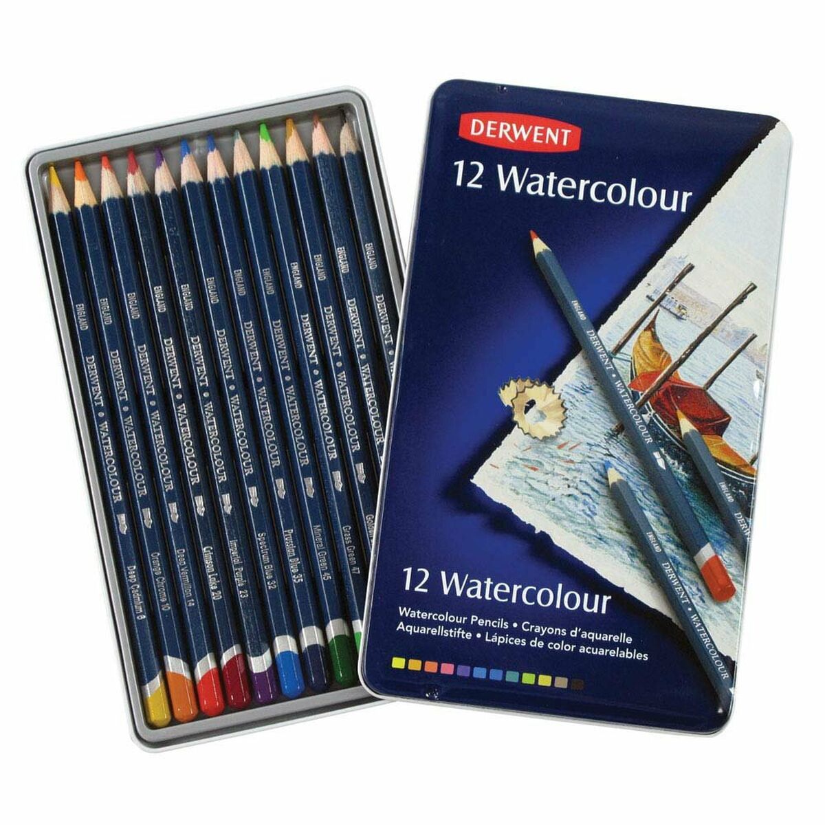 Creioane colorate acuarelă DERWENT Multicolor