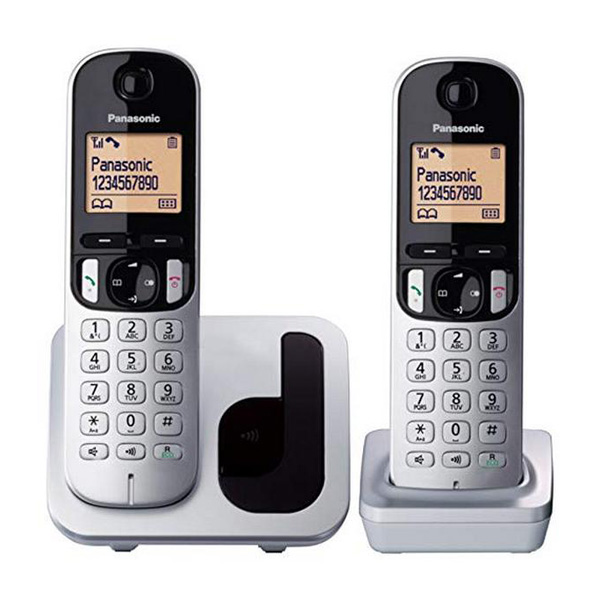 Telefon fără Fir Panasonic Corp. DUO KX-TGC212SPS (2 pcs) Negru/argintiu