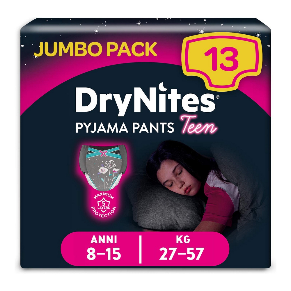 Pachet de chiloti de dama DryNites Pyjama Pants Teen (13 uds)