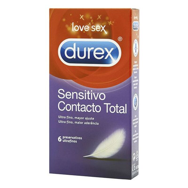 Prezervative Durex Sensitivo Contacto Total Ø 5,2 cm (6 uds)
