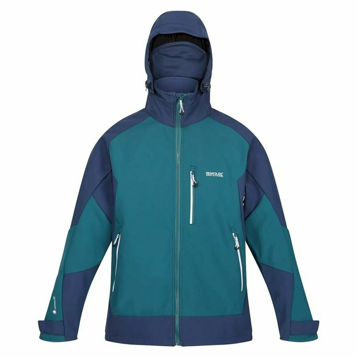 Jachetă Sport de Bărbați Regatta Hewitts VII Albastru Verde Glugă - Mărime 2XL