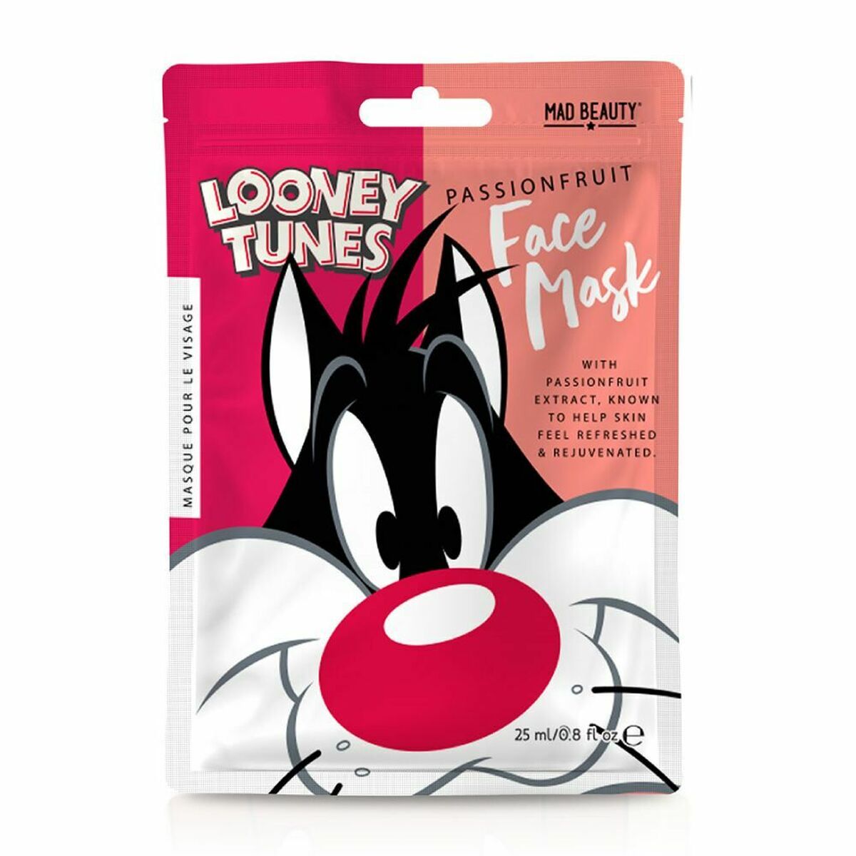 Mască de Față Mad Beauty Looney Tunes Sylvester Fructul pasiunii (25 ml)