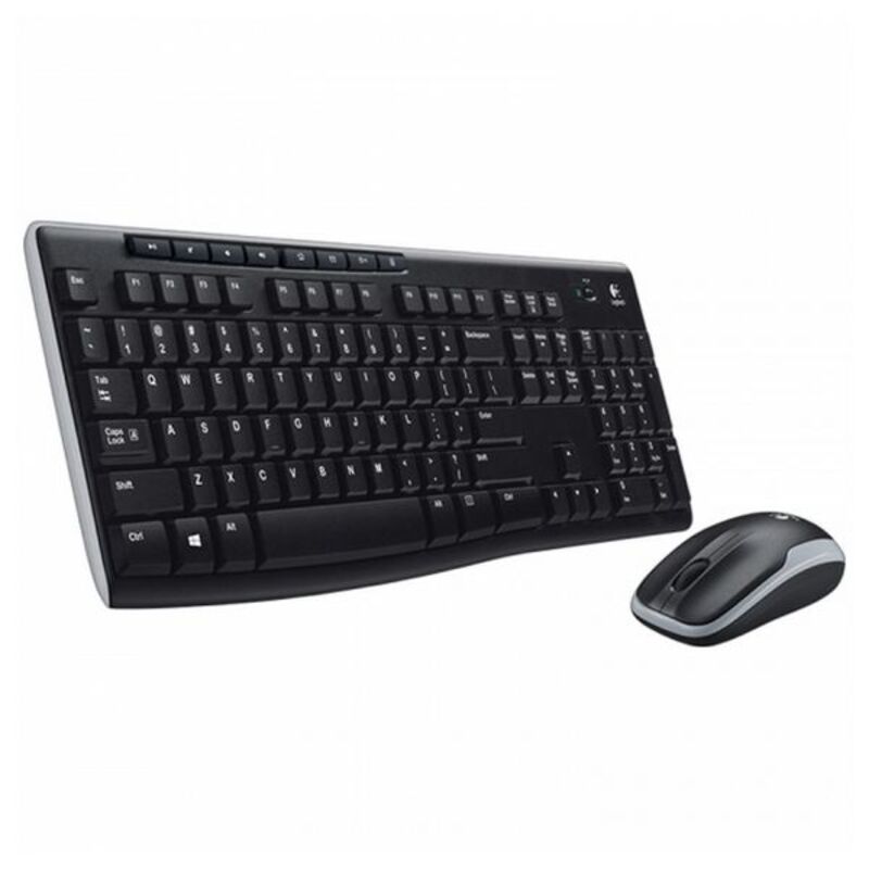 Tastatură și Mouse Fără Fir Logitech MK270 Negru Fără Fir