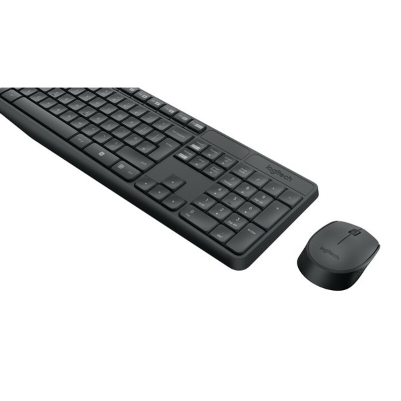 Tastatură și Mouse Fără Fir Logitech MK235 Negru