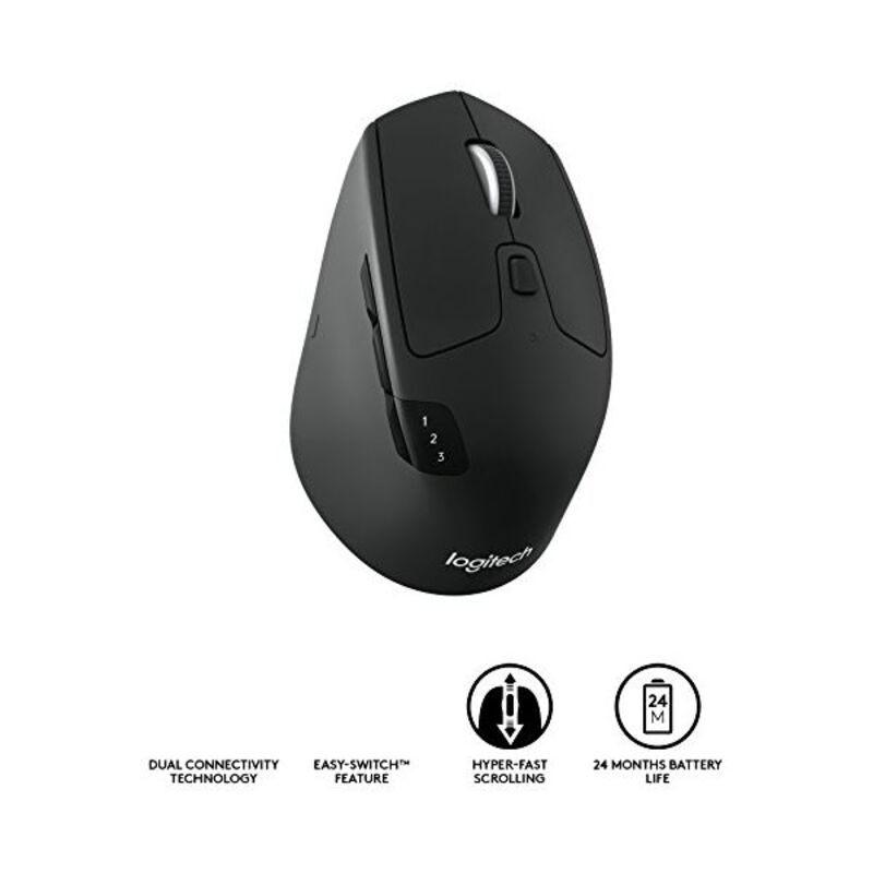 Mouse Fără Fir Optic Logitech Triathlon M720 1000 dpi Negru