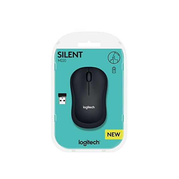 Mouse Fără Fir Optic Logitech Silent M220 1000 dpi Negru