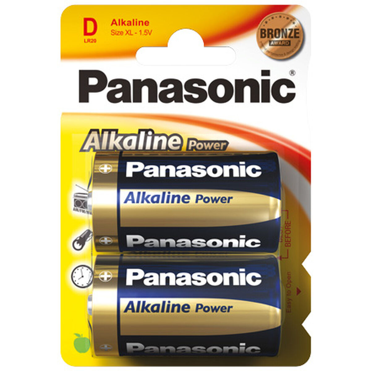 Baterii Alcaline Panasonic Corp. Bronze LR20 1,5 V Tip D (2 Unități)