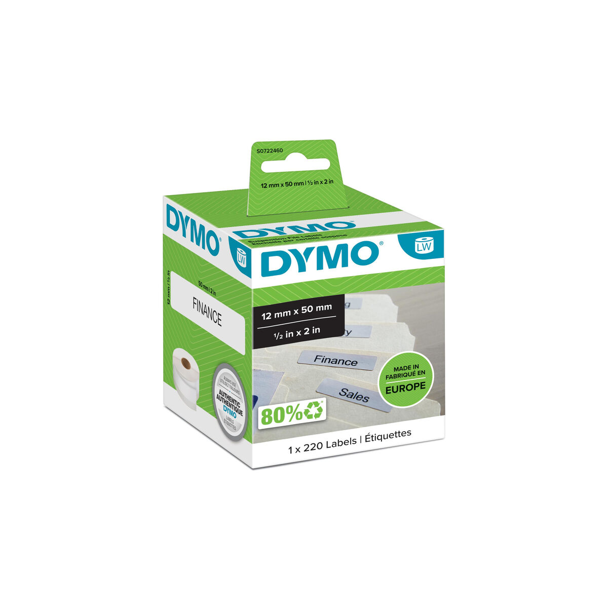 Rolă de Etichete Dymo 99017 50 x 12 mm LabelWriter™ Alb (6 Unități)
