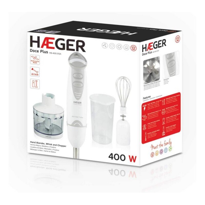 Mixer Manual Haeger Doce plus Alb 400 W 400W