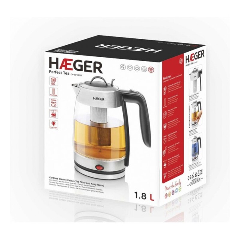 Fierbător de Apă și Ceainic Electric Haeger Perfect Tea 2200 W 1,8 L