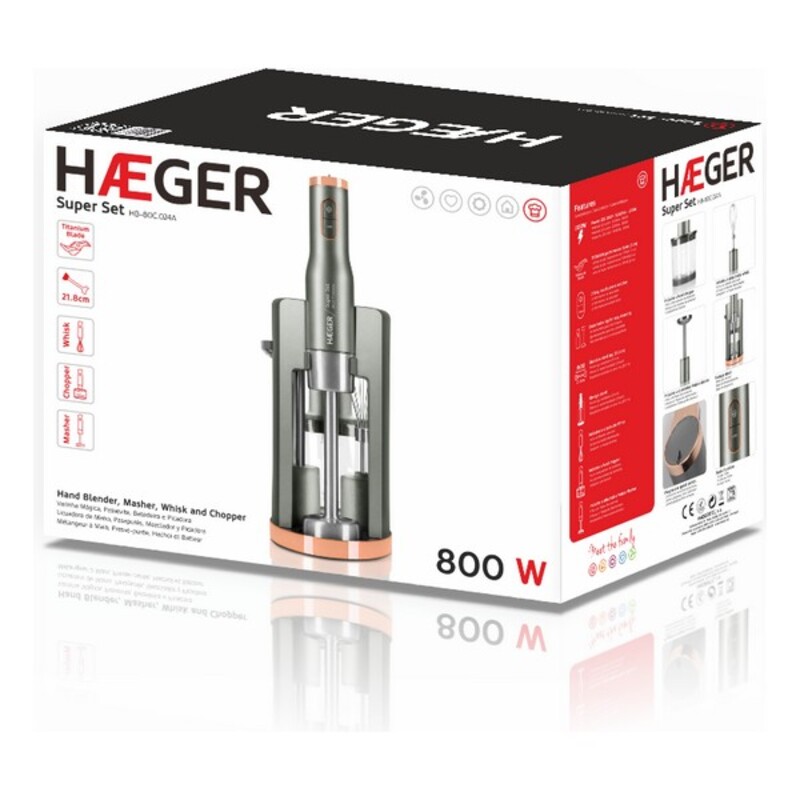 Mixer Manual Haeger Super Set Gri 800 W 800 W