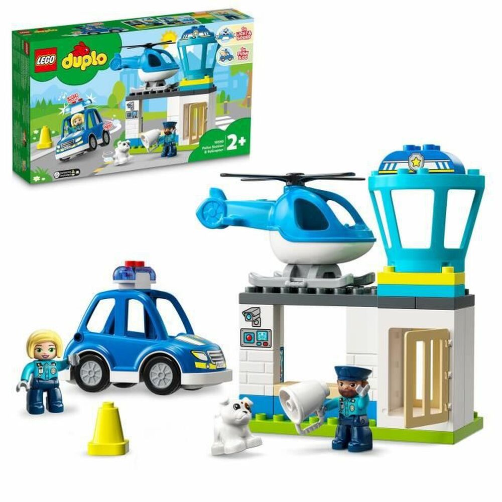 Playset Lego 10959 DUPLO Police Station & Police Helicopter (40 Piese)