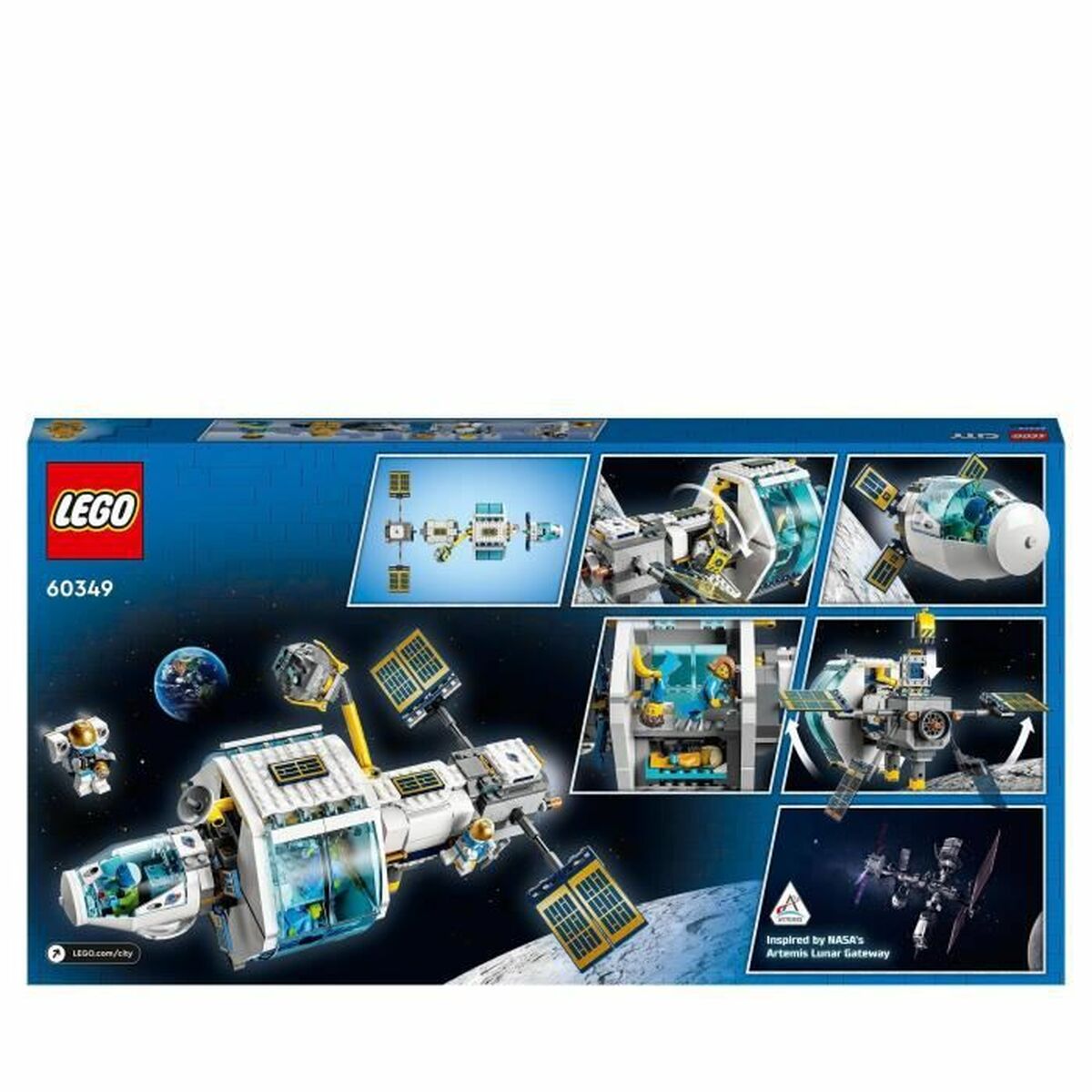 Playset Lego 60349 City Lunar Space Station, NASA-Inspired (500 Piese)