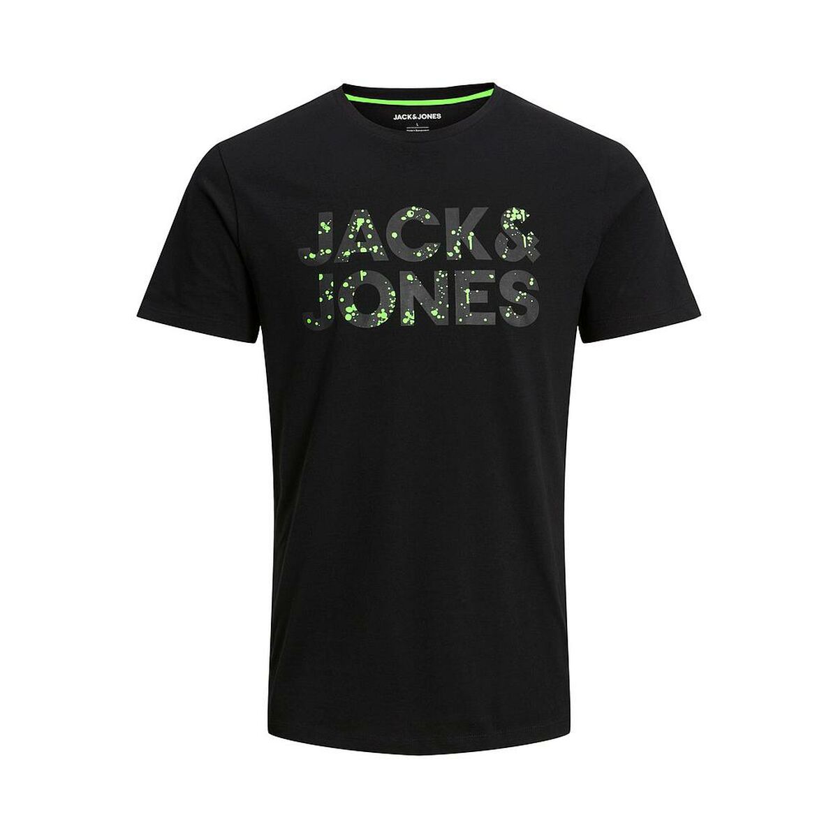 Tricou cu Mânecă Scurtă  JJNEON POP TEE SS CREW NECK Jack & Jones  12224104  Negru - Mărime 8 Ani
