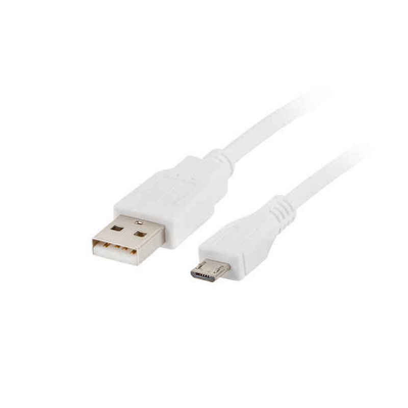Cablu Micro USB Lanberg 480 Mb/s Alb - Măsură 1 m
