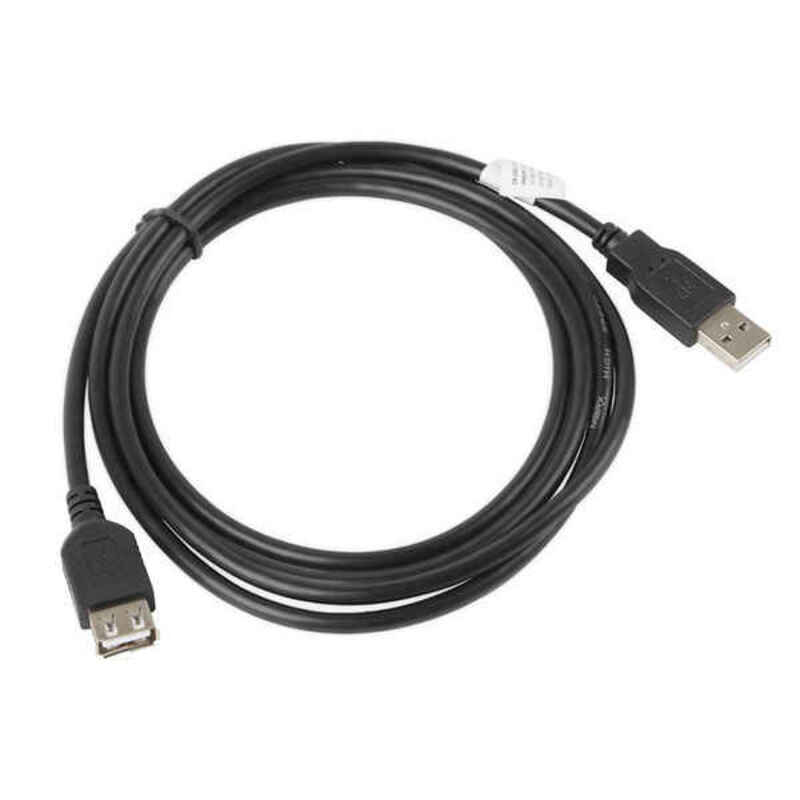 Cablu Prelungitor USB Lanberg Tată/Mamă 480 Mb/s Negru - Măsură 1,8 m