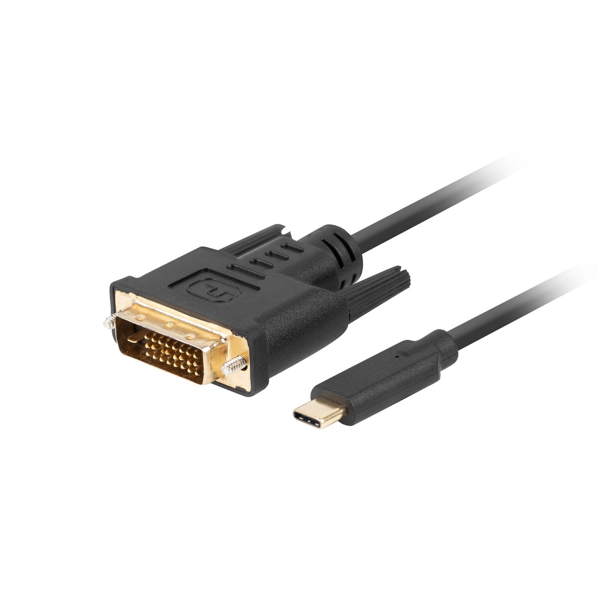 Cablu USB C la DVI-D Lanberg CA-CMDV-10CU-0010-BK Negru 1 m