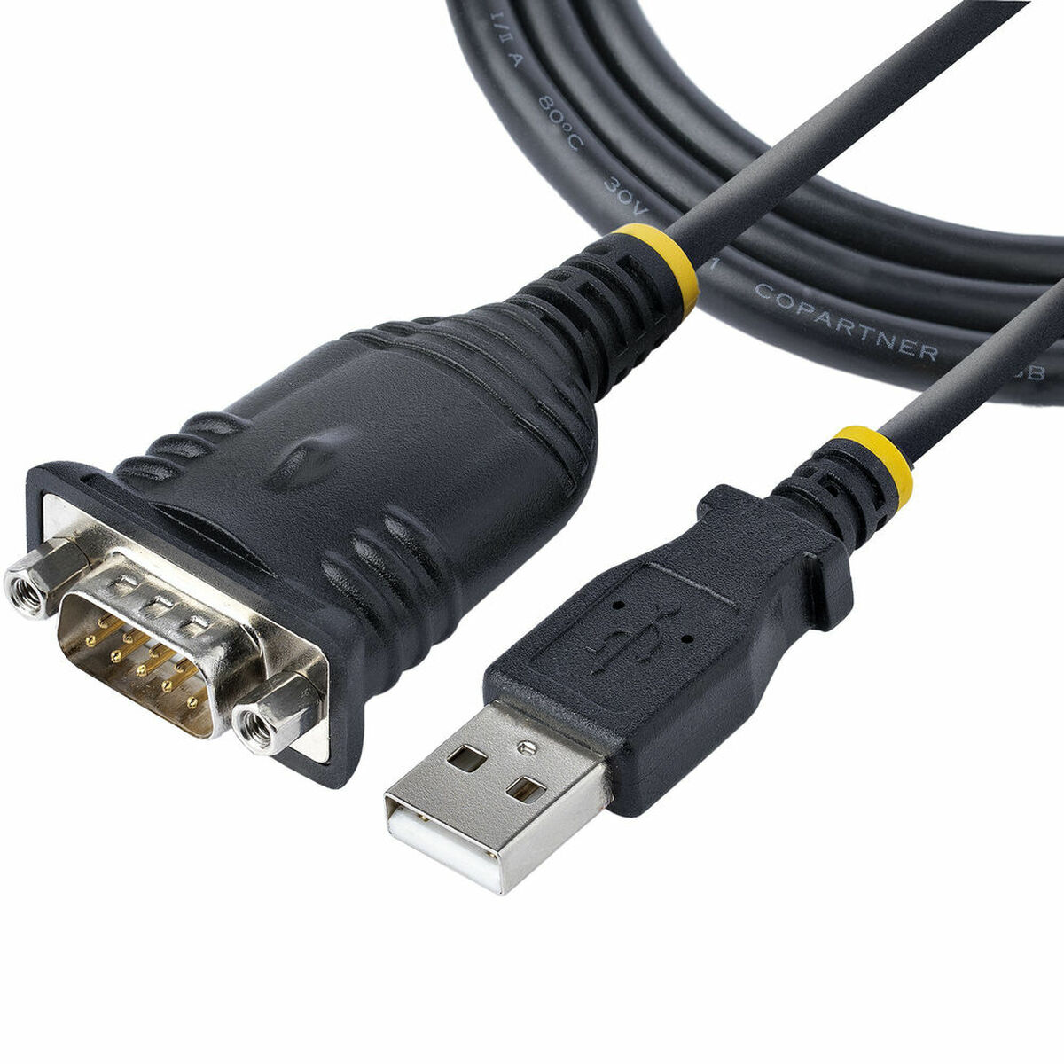 Cablu USB la Port Serial Startech 1P3FP-USB-SERIAL Negru