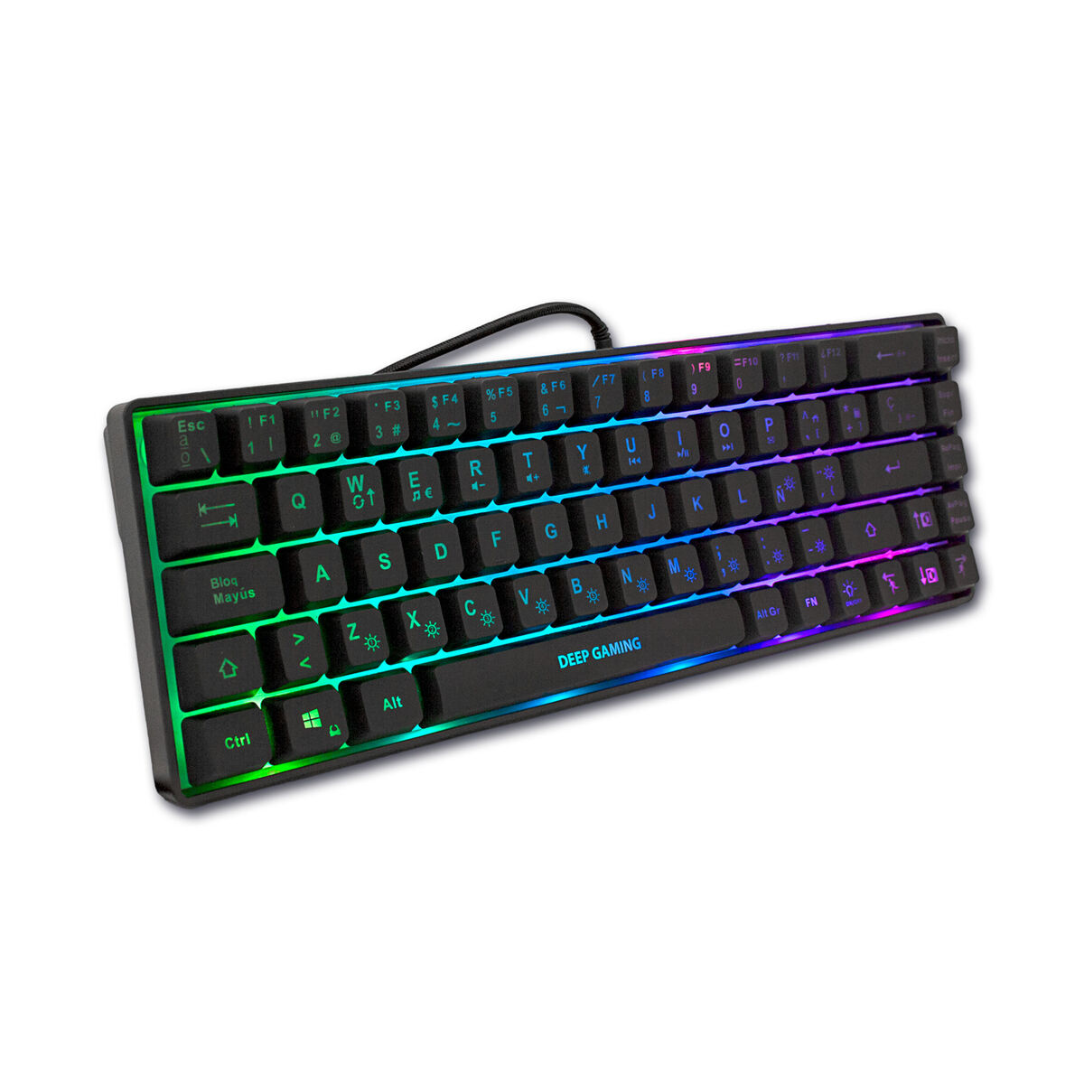 Tastatură CoolBox DG-TEC65-RGB Qwerty Spaniolă