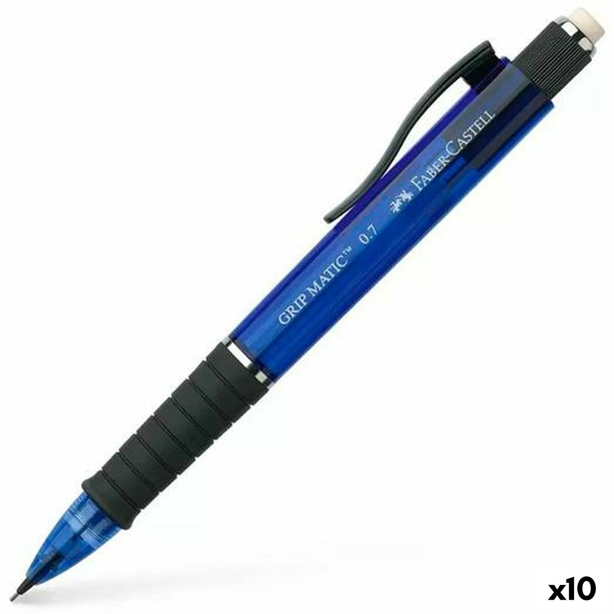 Creion mecanic Faber-Castell Grip  Matic Albastru 0,7 mm (10 Unități)