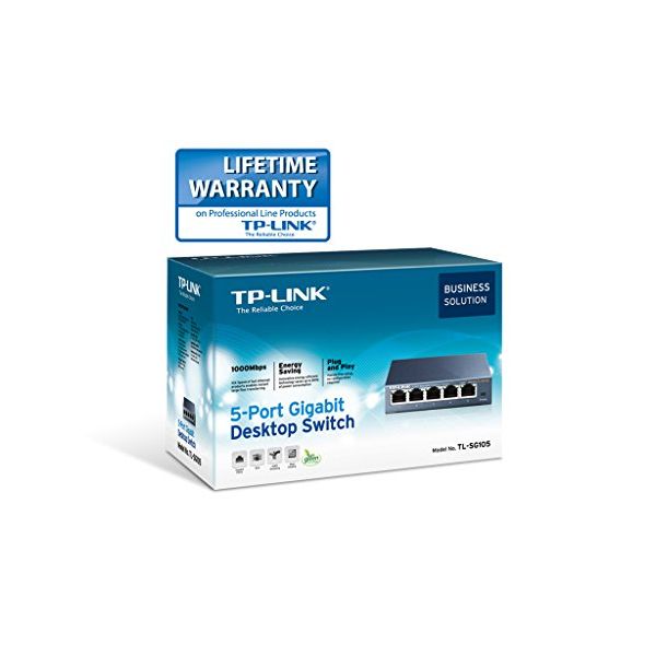 Desktop Switch TP-LINK TL-SG105 5P Gigabit Auto MDIX Metal