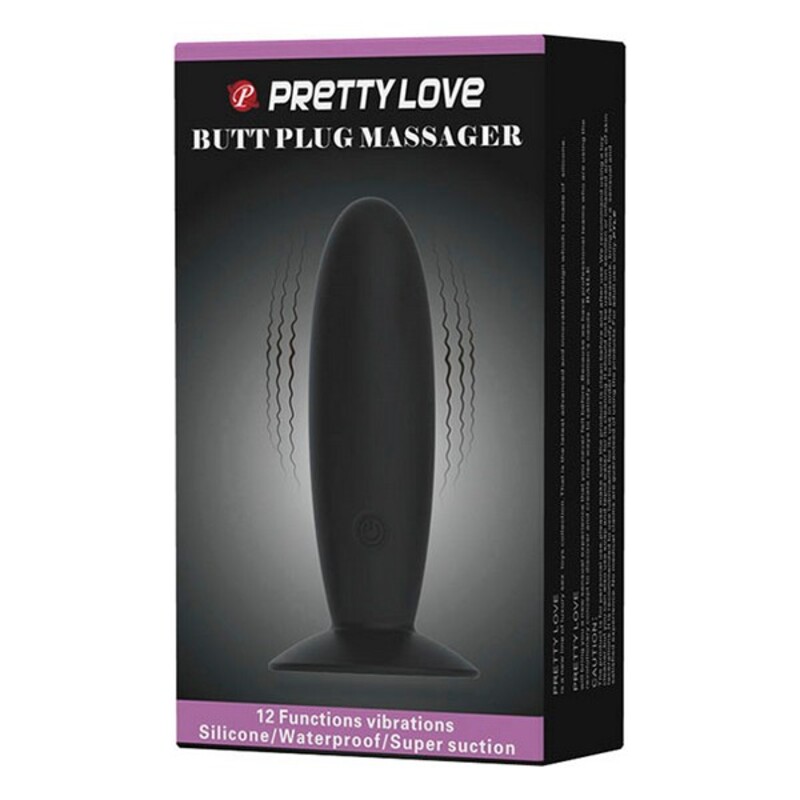 Butt Plug Vibrant Pretty Love Silicon Ventuză Negru