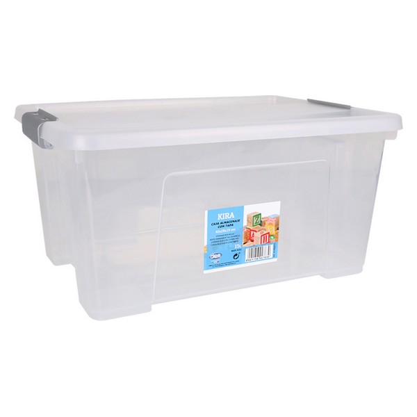 Cutie de depozitare cu capac Dem Kira Transparent - Capacitate 10 L