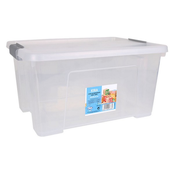 Cutie de depozitare cu capac Dem Kira Transparent - Capacitate 10 L