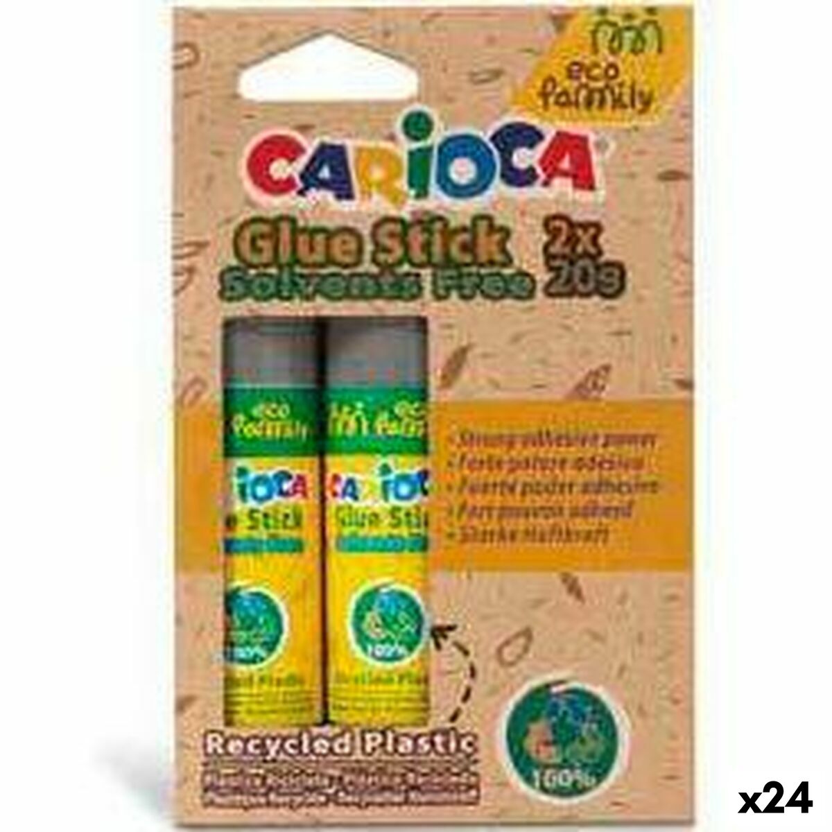 Lipici Carioca Eco Family 2 Piese 20 g (24 Unități)